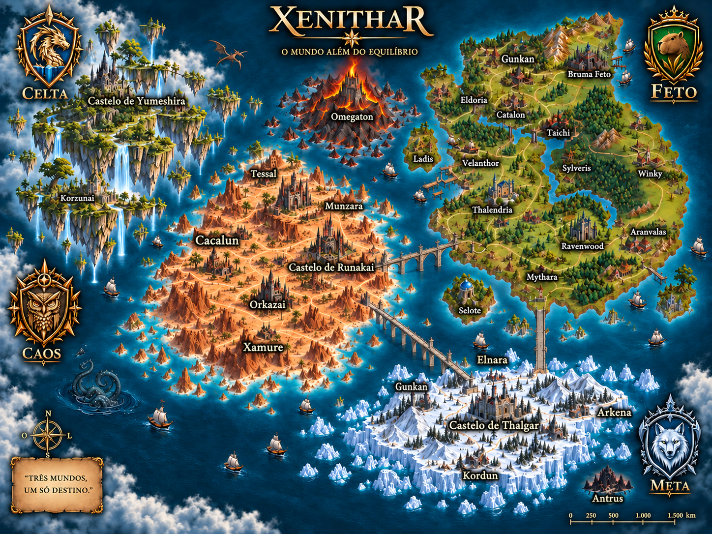 Mapa do mundo de Xenithar